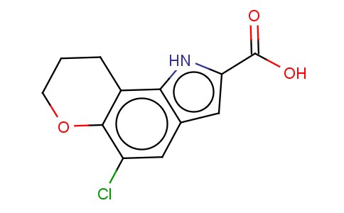 1,7,8,9-TETRAHYDRO-5-CHLOROPYRANO(2,3-G)INDOLE-2-CARBOXYLIC ACID